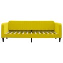 Sofa z materacem do spania, żółta, 90x200 cm, aksamit Lumarko!