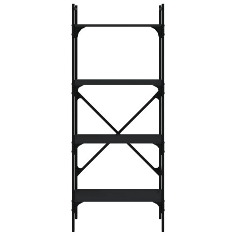 4-poziomowy regał na książki, czarny, 56x31,5x138,5 cm Lumarko!