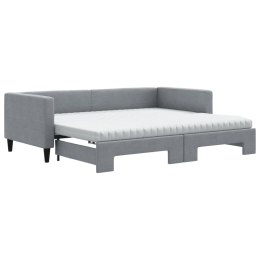 Sofa rozsuwana z materacami, jasnoszara, 90x200 cm, tkanina Lumarko!