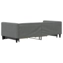 Sofa rozsuwana z szufladami, ciemnoszara, 90x190 cm, tkanina Lumarko!