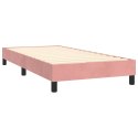 Łóżko kontynentalne, różowa, 90x190 cm, tapicerowana aksamitem Lumarko!