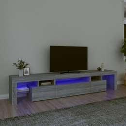 Szafka pod TV z oświetleniem LED szary dąb sonoma 215x36,5x40cm Lumarko!