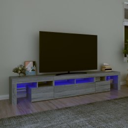 Szafka pod TV z oświetleniem LED szary dąb sonoma 230x36,5x40cm Lumarko!