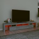 Szafka pod TV z oświetleniem LED szary dąb sonoma 230x36,5x40cm Lumarko!