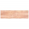 Blat do łazienki, jasnobrązowy, 200x60x6 cm, lite drewno Lumarko!