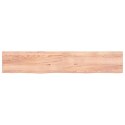 Blat do łazienki, jasnobrązowy, 220x40x4 cm, lite drewno Lumarko!