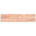 Blat do łazienki, jasnobrązowy, 220x50x6 cm, lite drewno Lumarko!