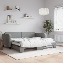 Sofa rozsuwana, jasnoszara, 90x200 cm, tkanina Lumarko!