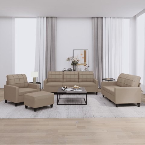 4-osobowa sofa z poduszkami, cappuccino, sztuczna skóra Lumarko!