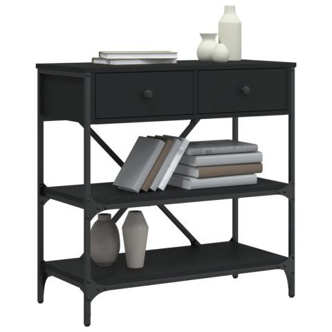 Stolik konsolowy, czarny, 75x34,5x75 cm Lumarko!