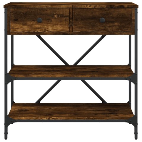 Stolik konsolowy, przydymiony dąb, 75x34,5x75 cm Lumarko!