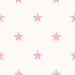Tapeta Friends & Coffee Little Stars, różowo-biała Lumarko!