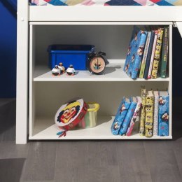 Półka na książki Pino, 2-poziomowa, drewniana, biała Lumarko!