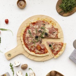 Zestaw do krojenia pizzy, 30 cm, drewniany Lumarko!