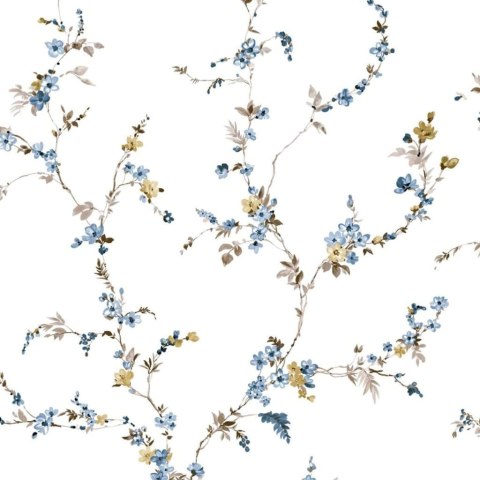Tapeta Blooming Garden 6 Floral Strands, biało-niebieska Lumarko!