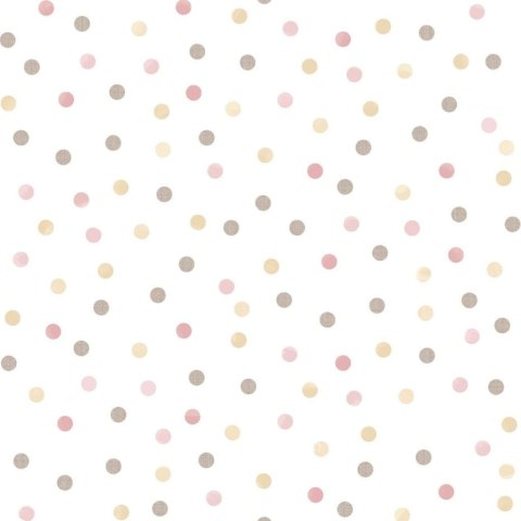 Tapeta Mondo baby Confetti Dots, różowo-biało-brązowa Lumarko!