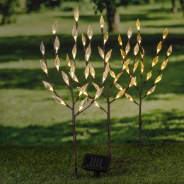 Lampa solarna w kształcie krzewu, 50 cm, przezroczysto-brązowa Lumarko!