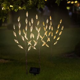 Lampa solarna w kształcie krzewu, 50 cm, przezroczysto-brązowa Lumarko!
