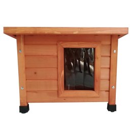 Ogrodowy domek dla kota XL, 68,5x54x51,5 cm, drewniany, brązowy Lumarko!