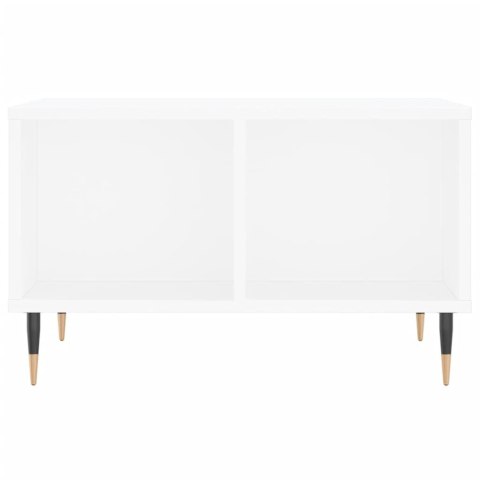 Stolik kawowy, biały 60x50x36,5 cm, materiał drewnopochodny  Lumarko!