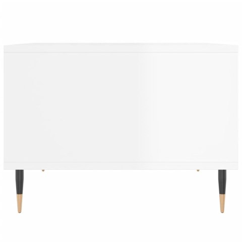 Stolik kawowy, biały o wysokim połysku, 60x50x36,5 cm  Lumarko!