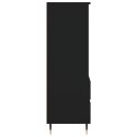 Wysoka szafka, czarna, 40x36x110 cm,materiał drewnopochodny  Lumarko!