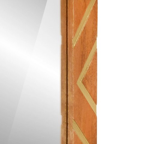 Lustro łazienkowe, 50x70x3 cm, lite drewno mango i szkło  Lumarko!