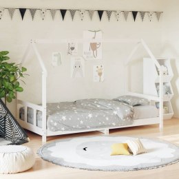 Rama łóżka dla dzieci, biała, 90x190 cm, drewno sosnowe  Lumarko!