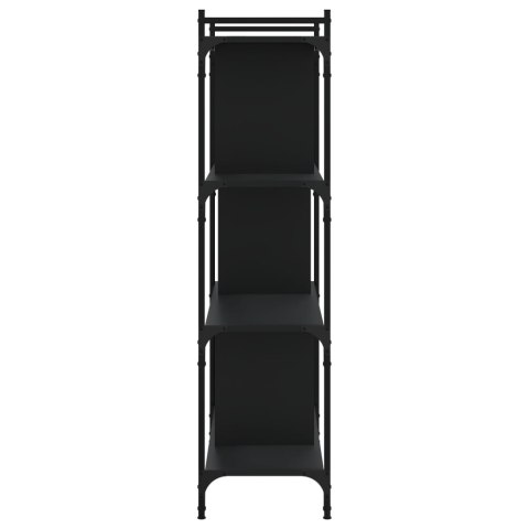 4-poziomowy regał na książki, czarny, 76x32x123 cm  Lumarko!