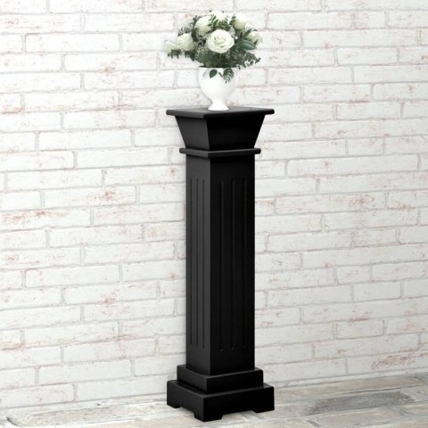 Klasyczny kwietnik w kształcie kolumny, czarny, 17x17x66cm, MDF  Lumarko!