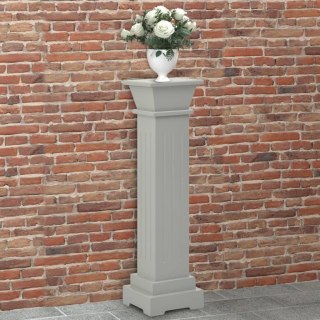 Klasyczny kwietnik w kształcie kolumny, szary, 17x17x66 cm, MDF  Lumarko!