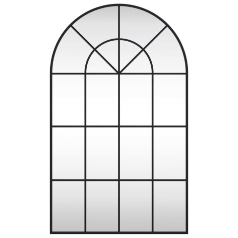 Lustro ścienne, czarne, 60x100 cm, zakończone łukiem, żelazo  Lumarko!