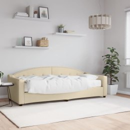 Sofa z materacem do spania, kremowa, 80x200 cm, tkanina  Lumarko!