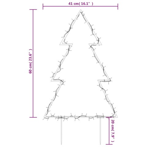 Świąteczna choinka na szpikulcach, 80 LED, 60 cm  Lumarko!