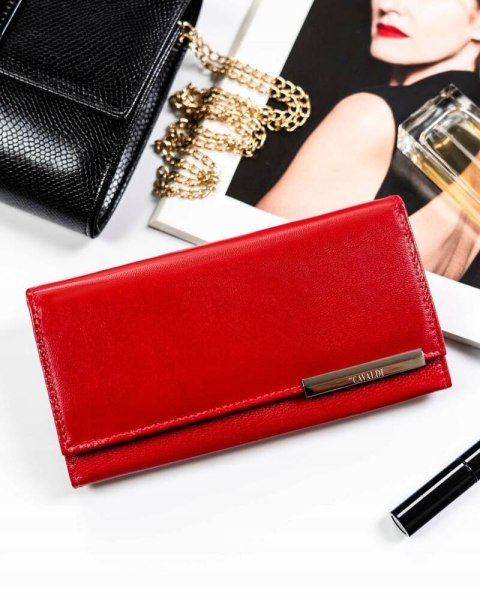 Skórzany portfel damski na zatrzask — 4U Cavaldi Lumarko!