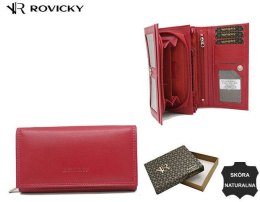Skórzany portfel damski z klapą — Rovicky Lumarko!
