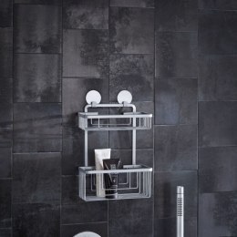 Podwójna półka prysznicowa Rocco, prostokątna, aluminium Lumarko!