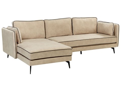 Narożnik welurowy prawostronny beżowy ALTAN