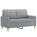 2-osobowa sofa z poduszkami, jasnoszara, 120 cm, tkanina Lumarko!