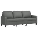 3-osobowa sofa z podnóżkiem, ciemnoszary, 180 cm, tkaniną Lumarko!