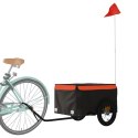 Przyczepka rowerowa, czarno-pomarańczowa, 30 kg, żelazo Lumarko!