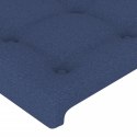 Zagłówek do łóżka z LED, niebieski, 163x16x118/128 cm, tkanina Lumarko!