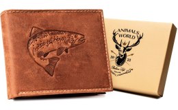 Duży portfel męski z nubukowej skóry naturalnej — Always Wild Lumarko!