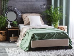 Łóżko tapicerowane bez zagłówka 90 x 200 cm beżowe ROANNE Lumarko!