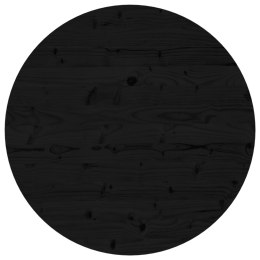 Blat do stołu, okrągły, czarny, Ø80x3 cm, lite drewno sosnowe Lumarko!