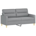 2-osobowa sofa z poduszkami, jasnoszara, 140 cm, tkanina Lumarko!