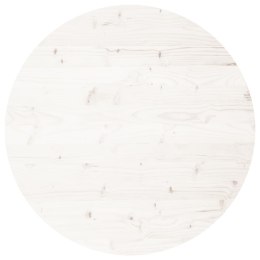 Blat do stołu, okrągły, biały, Ø80x3 cm, lite drewno sosnowe Lumarko!
