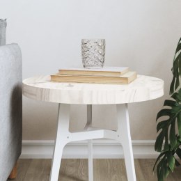 Blat stołu, okrągły, biały, Ø40x3 cm, lite drewno sosnowe  Lumarko!