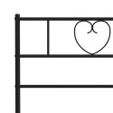 Metalowa rama łóżka z wezgłowiem i zanóżkiem, czarna, 100x190cm Lumarko!
