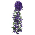 Sztuczne girlandy kwiatowe, 3 szt., ciemny fiolet, 85 cm  Lumarko!